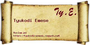 Tyukodi Emese névjegykártya