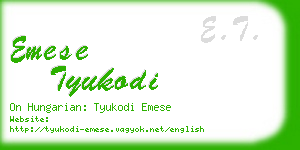 emese tyukodi business card
